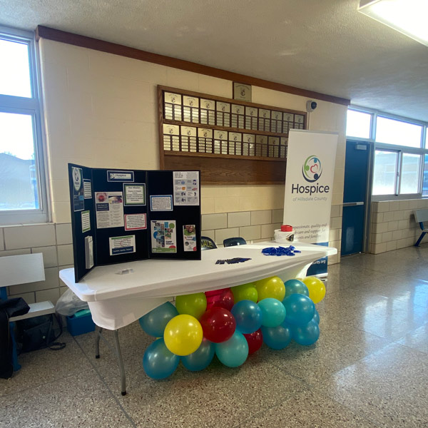 balloons under the table
